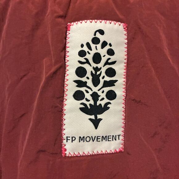 Free People In a Pillow Puffer Anorak Coat Size S Pink 1/2 Zip Insulated Hooded - Picture 8 of 8